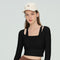 Mabel Sheer Mesh Long Sleeve Layered Crop Top