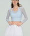 Mabel Sheer Mesh Long Sleeve Layered Crop Top