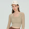 Mabel Sheer Mesh Long Sleeve Layered Crop Top