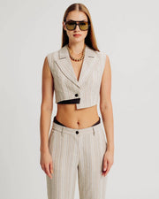 Madeline Vest-Vest-Torn By Ronny Kobo-XS-Beige-Urbanheer