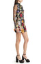 Maeva Floral Printed Long Sleeve Mini Dress Black-Dress-Amy Lynn-S-Black-Urbanheer
