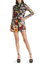 Maeva Floral Printed Long Sleeve Mini Dress Black-Dress-Amy Lynn-S-Black-Urbanheer