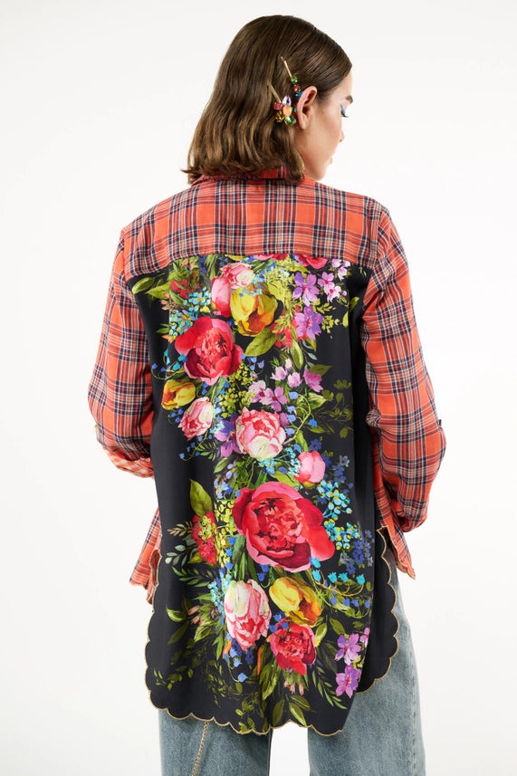 Maggie Shirt-Shirt-Aratta-XS-Orange/Black Combo-Urbanheer