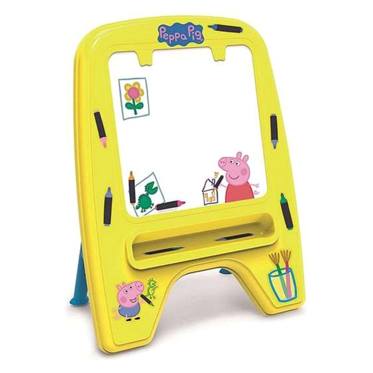 Magic Blackboard Peppa Pig 52199 Yellow 59 x 33 x 75 cm (59 x 33 x 75 cm)-Toys and games, Creative activities-Peppa Pig-Urbanheer