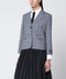 Maison Kitsuné Blue checked single-breasted blazer
