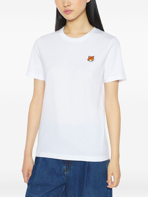 Maison Kitsuné Maison KitsunÃ© Fox Head embroidery Fox Head cotton t-shirt