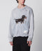 Maison MIHARA YASUHIRO Jacquard cardigan with dachshund in distressed cotton blend