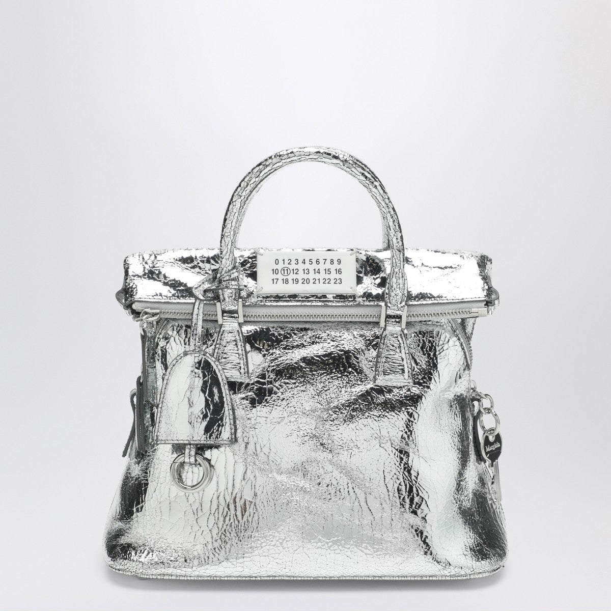 Maison Margiela 5AC classique mini metallic silver bag