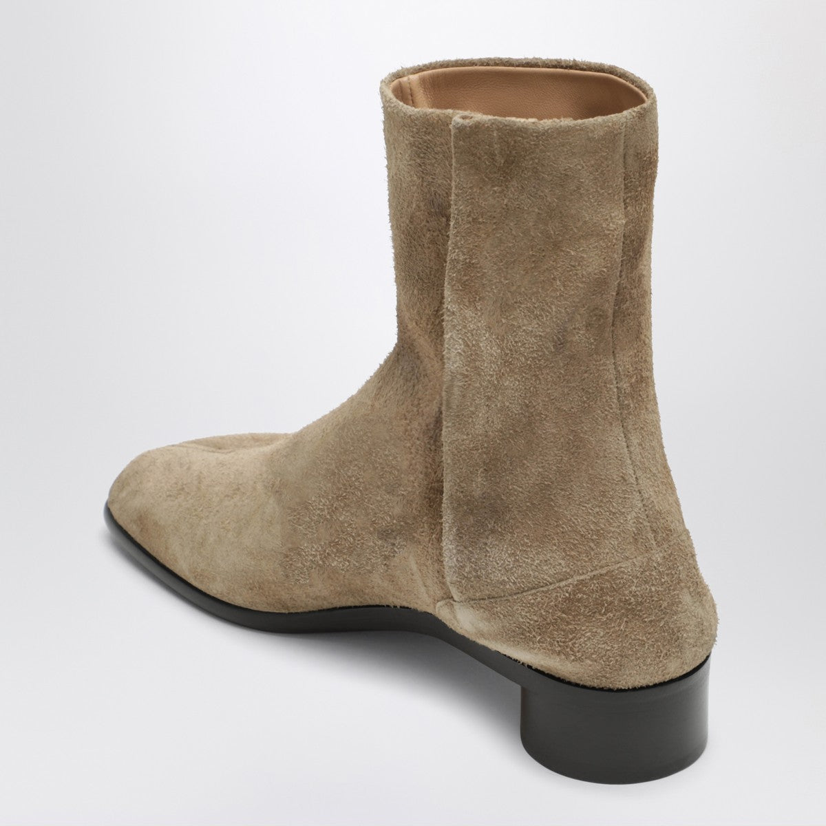 Maison Margiela Beige suede Tabi ankle boots