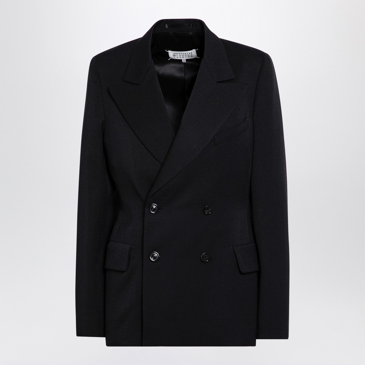 Maison Margiela Black double-breasted jacket in wool