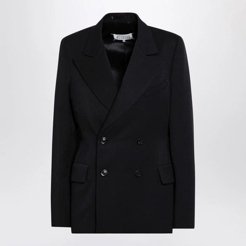 Maison Margiela Black double-breasted jacket in wool