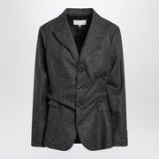Maison Margiela Dark gray single-breasted wool blazer