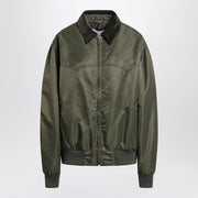 Maison Margiela Khaki green padded nylon bomber jacket