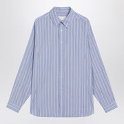 Maison Margiela Light blue striped cotton shirt