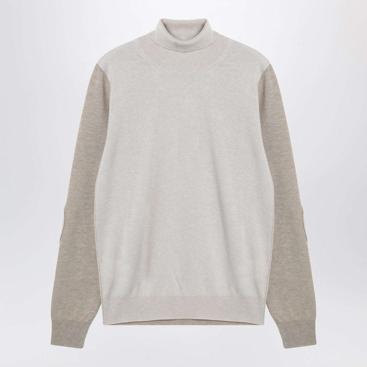 Maison Margiela Two-tone wool turtleneck sweater