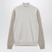 Maison Margiela Two-tone wool turtleneck sweater