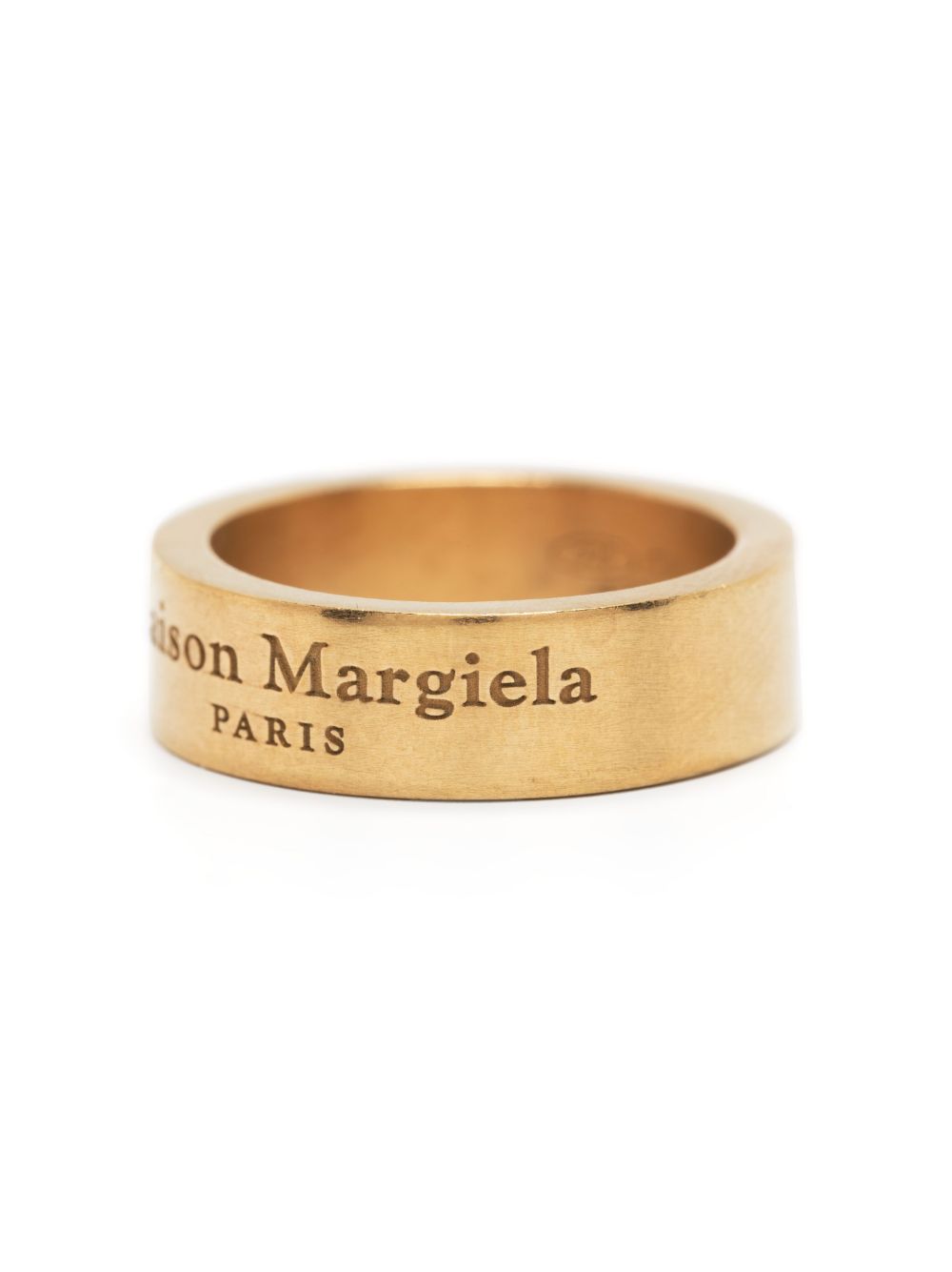 Maison Margiela engraved-logo silver ring
