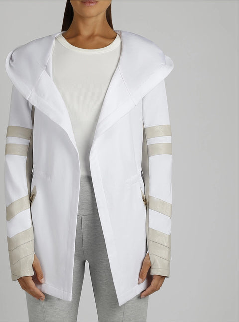 Maitri Sporty Cut Traveler Wrap Jacket - Gold Trims