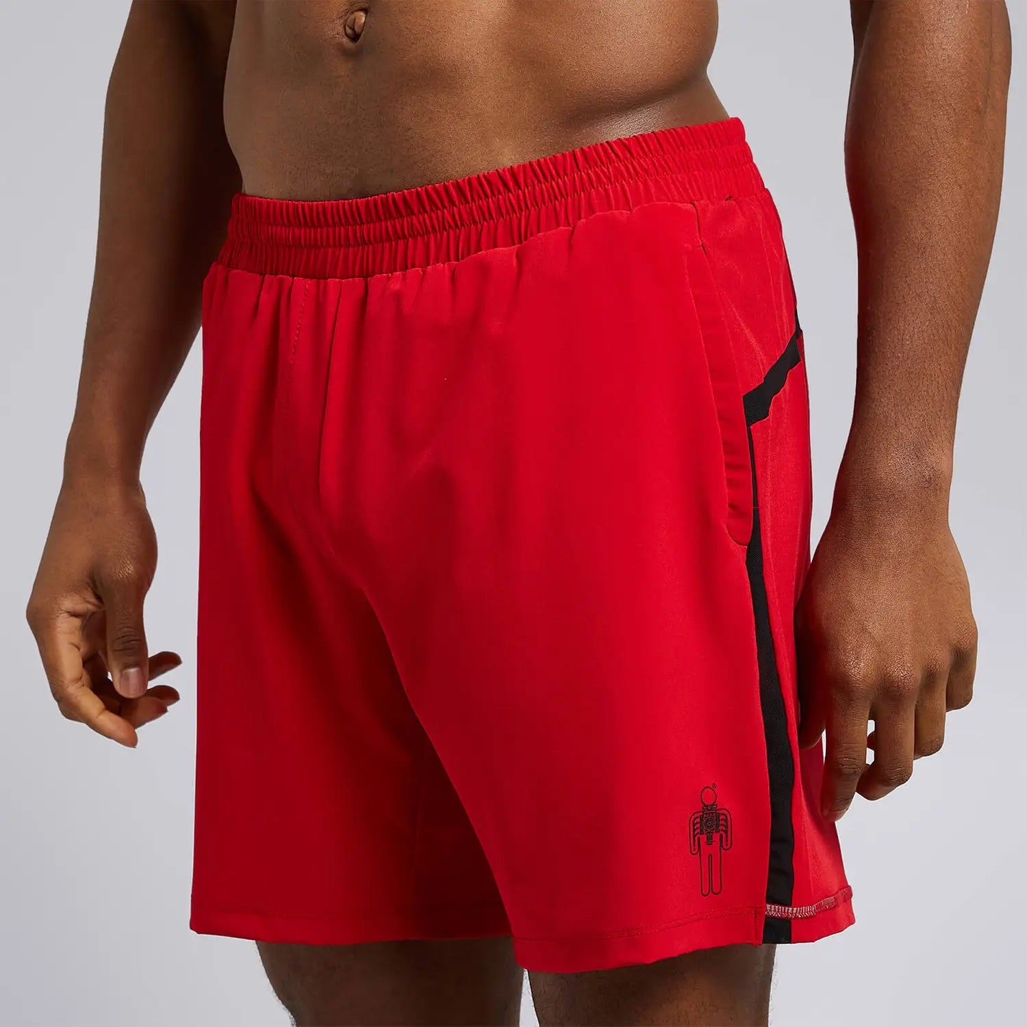 Male Elite Curve 7" Shorts - Red
