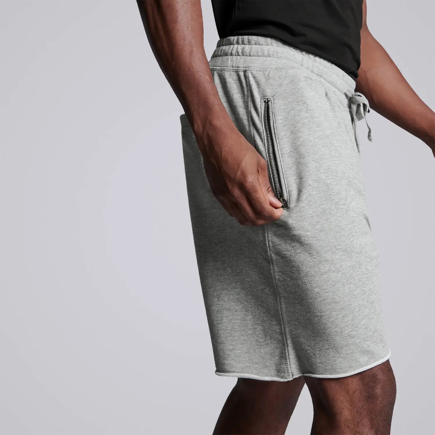Male Essential Cotton 12" Shorts - Grey