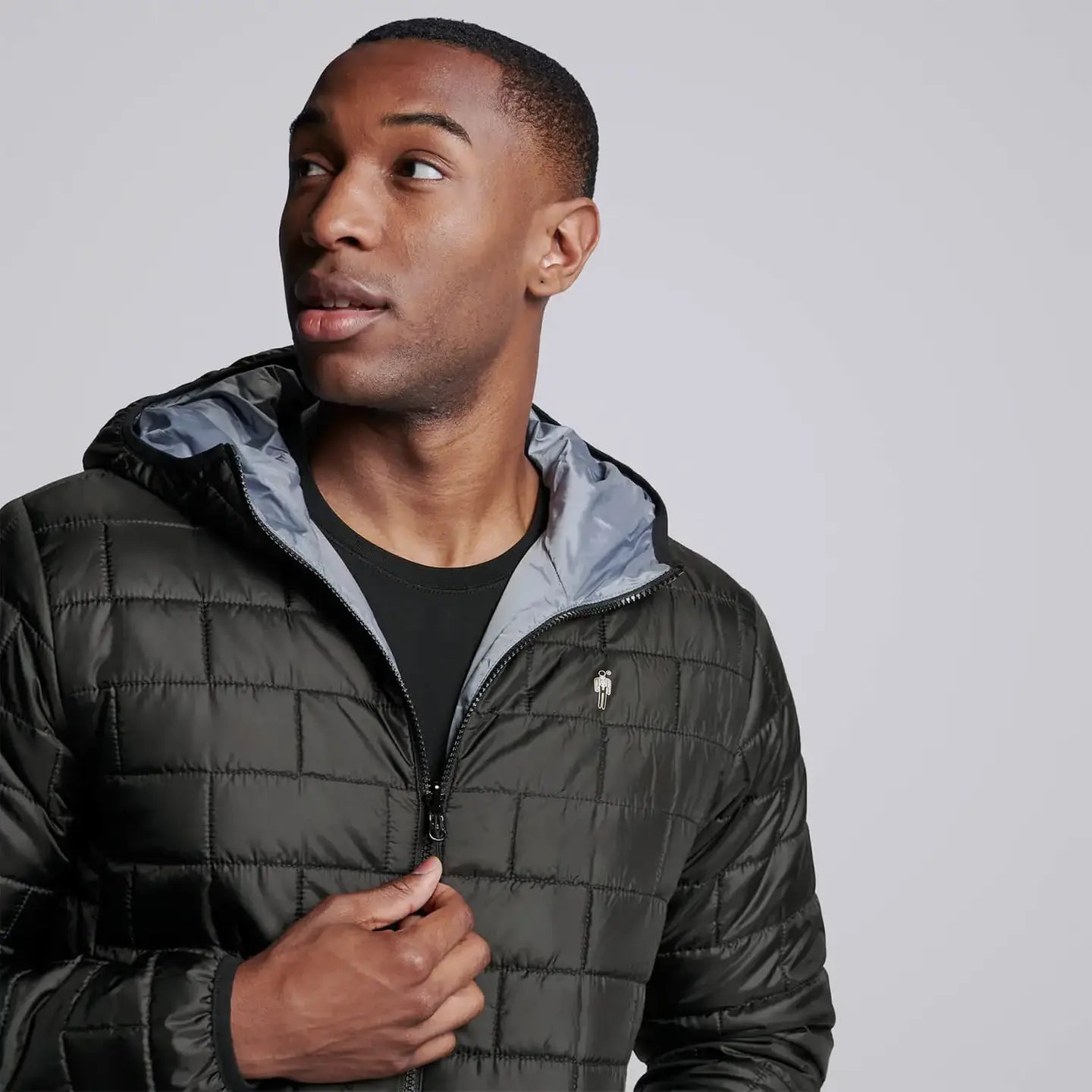 Male Highland Reversible Jacket - Black/Gunmetal