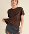 Mali Baby Tee Short Sleeve Top Brown-TOP-AEMI + CO-S-Urbanheer