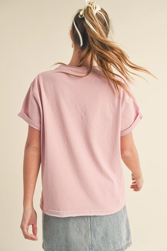 Mali Baby Tee Short Sleeve Top Cherry Blossom-TOP-AEMI + CO-S-Urbanheer