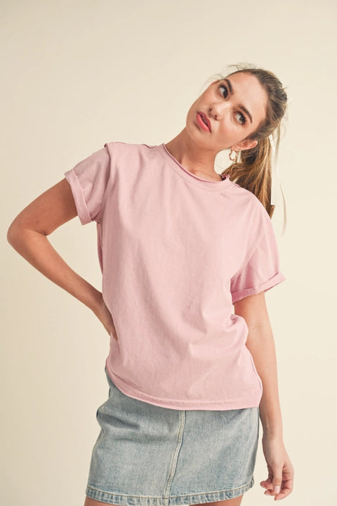 Mali Baby Tee Short Sleeve Top Cherry Blossom-TOP-AEMI + CO-S-Urbanheer