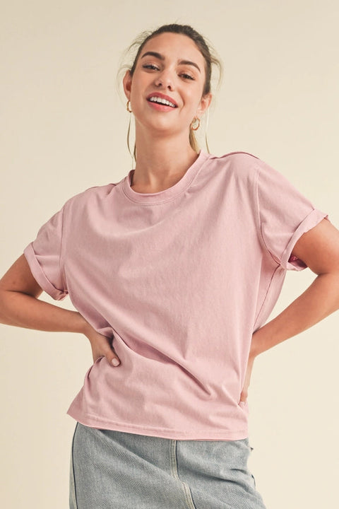 Mali Baby Tee Short Sleeve Top Cherry Blossom-TOP-AEMI + CO-S-Urbanheer