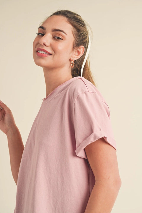 Mali Baby Tee Short Sleeve Top Cherry Blossom-TOP-AEMI + CO-S-Urbanheer