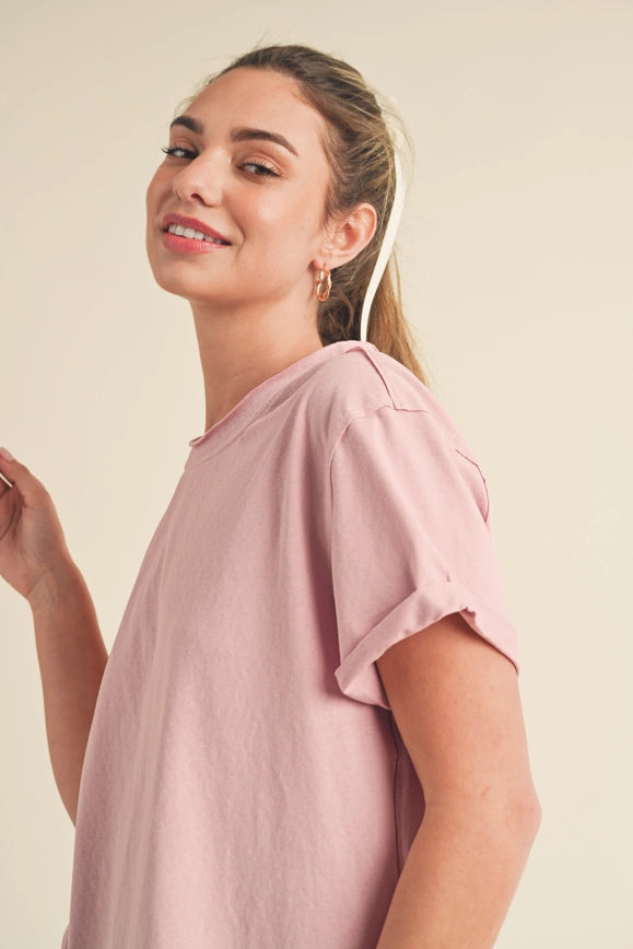 Mali Baby Tee Short Sleeve Top Cherry Blossom-TOP-AEMI + CO-S-Urbanheer