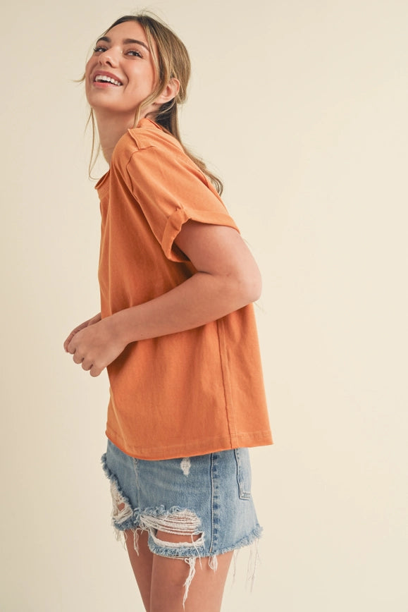 Mali Baby Tee Short Sleeve Top Golden-TOP-AEMI + CO-S-Urbanheer