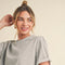Mali Baby Tee Short Sleeve Top Heather Gray-TOP-AEMI + CO-S-Urbanheer