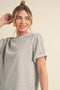 Mali Baby Tee Short Sleeve Top Heather Gray-TOP-AEMI + CO-S-Urbanheer