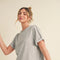 Mali Baby Tee Short Sleeve Top Heather Gray-TOP-AEMI + CO-S-Urbanheer