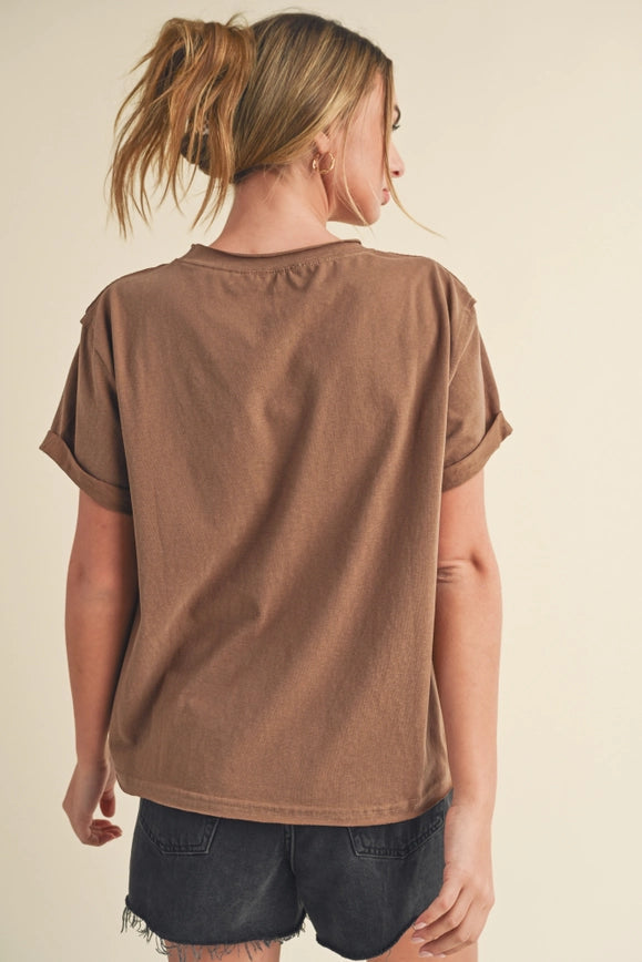 Mali Baby Tee Short Sleeve Top Mocha-TOP-AEMI + CO-S-Urbanheer
