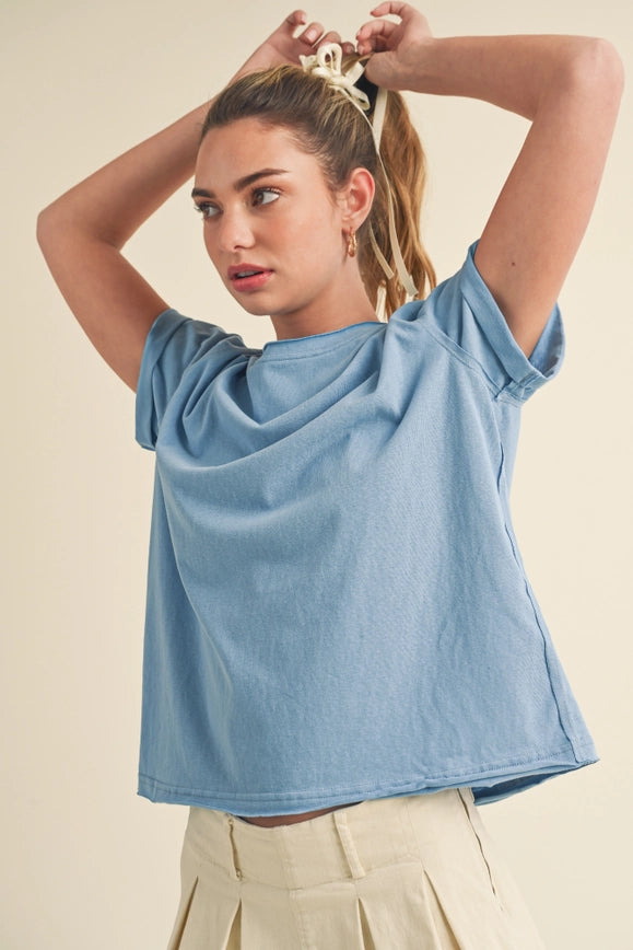 Mali Baby Tee Short Sleeve Top Ocean-TOP-AEMI + CO-S-Urbanheer