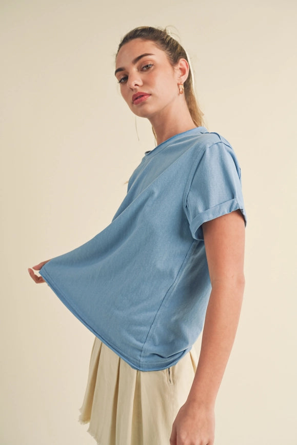 Mali Baby Tee Short Sleeve Top Ocean-TOP-AEMI + CO-S-Urbanheer