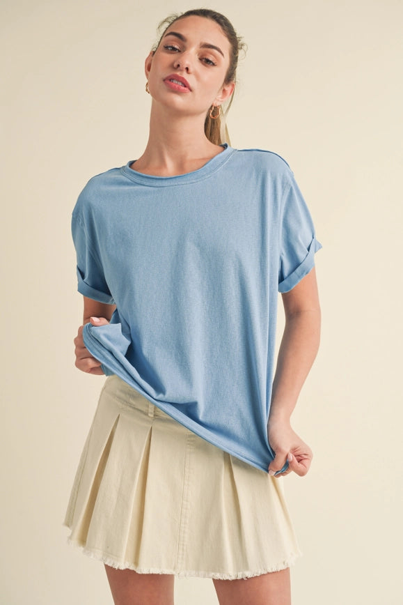 Mali Baby Tee Short Sleeve Top Ocean-TOP-AEMI + CO-S-Urbanheer