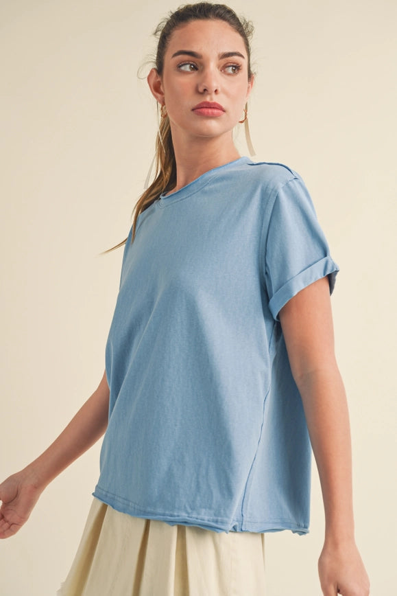 Mali Baby Tee Short Sleeve Top Ocean-TOP-AEMI + CO-S-Urbanheer
