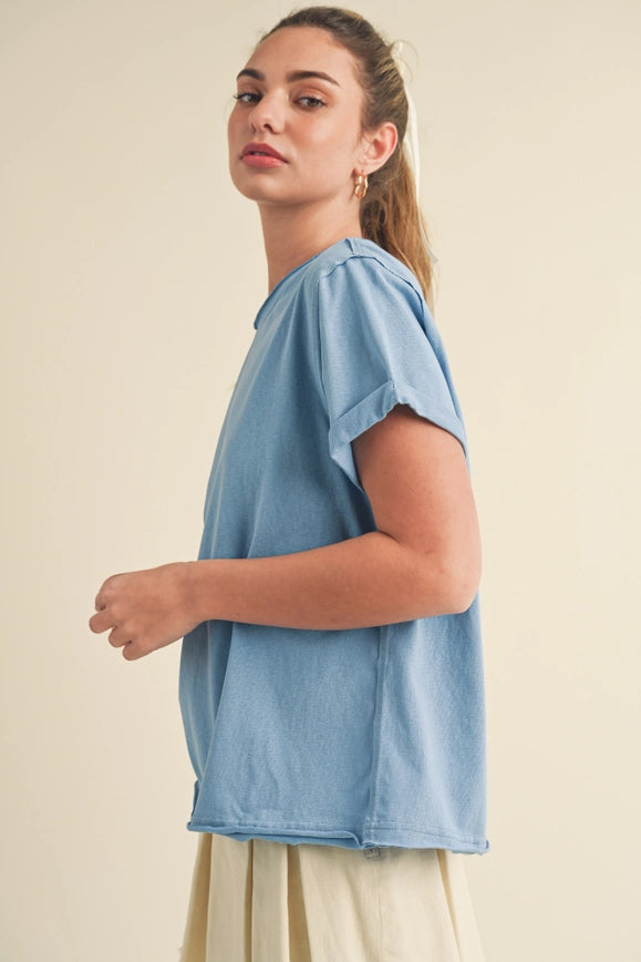 Mali Baby Tee Short Sleeve Top Ocean-TOP-AEMI + CO-S-Urbanheer