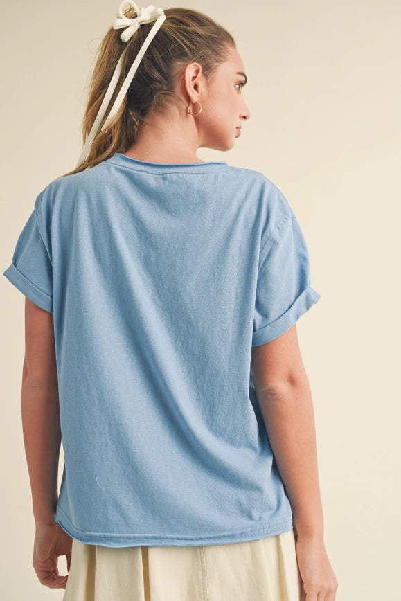 Mali Baby Tee Short Sleeve Top Ocean-TOP-AEMI + CO-S-Urbanheer