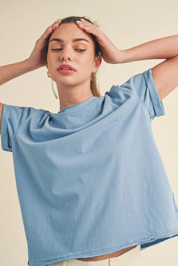 Mali Baby Tee Short Sleeve Top Ocean-TOP-AEMI + CO-S-Urbanheer