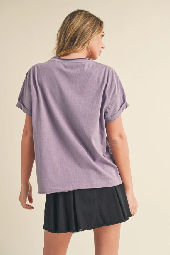 Mali Baby Tee Short Sleeve Top Plum-TOP-AEMI + CO-S-Urbanheer