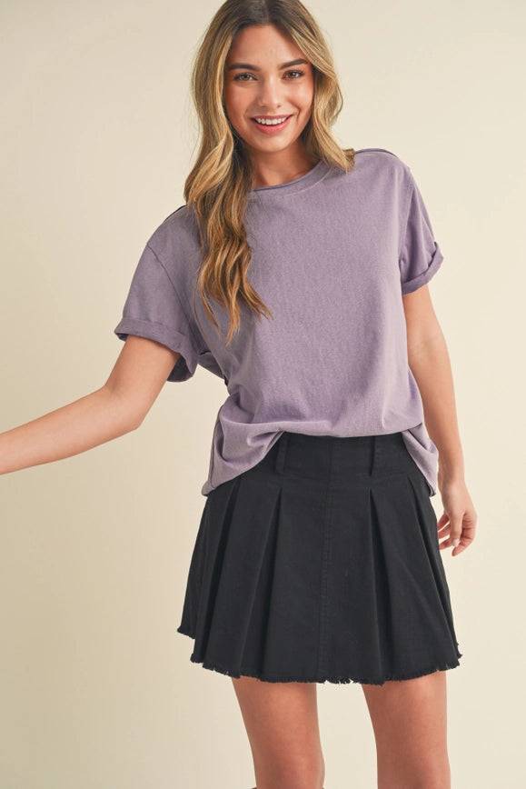 Mali Baby Tee Short Sleeve Top Plum-TOP-AEMI + CO-S-Urbanheer