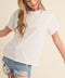 Mali Baby Tee Short Sleeve Top White-TOP-AEMI + CO-S-Urbanheer