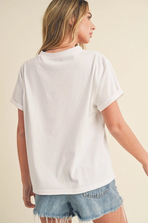Mali Baby Tee Short Sleeve Top White-TOP-AEMI + CO-S-Urbanheer