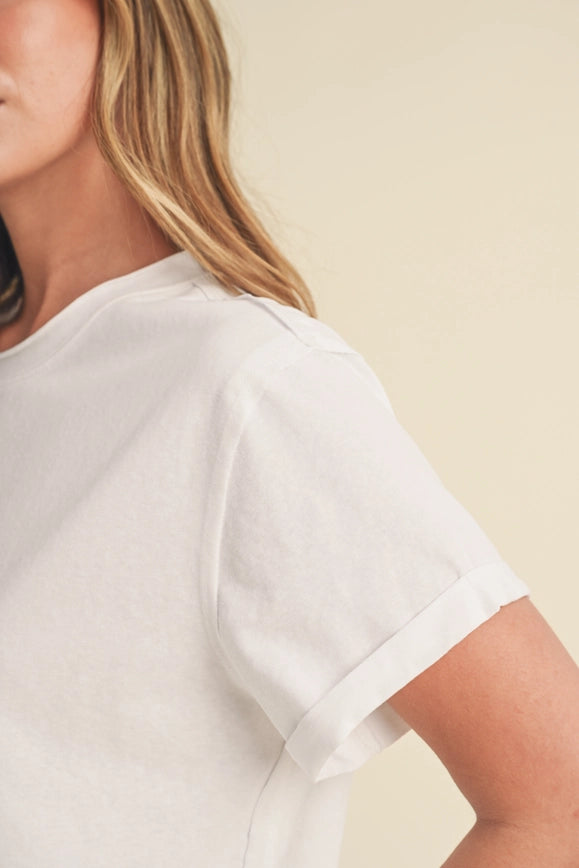 Mali Baby Tee Short Sleeve Top White-TOP-AEMI + CO-S-Urbanheer