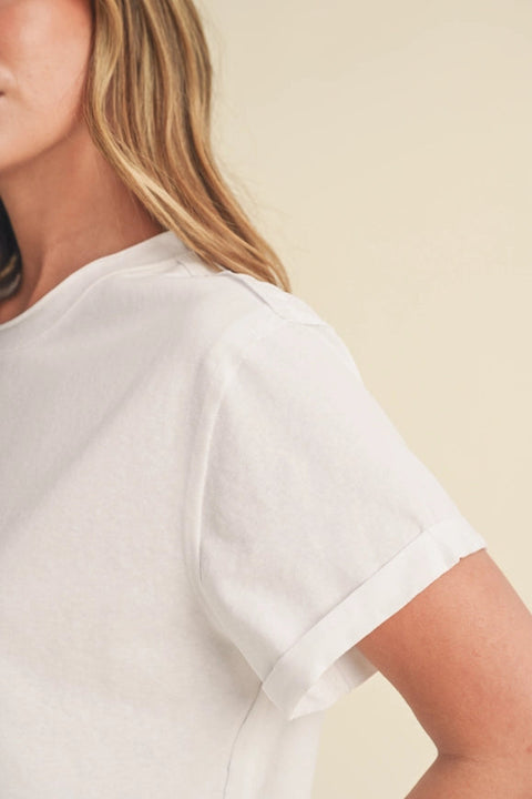 Mali Baby Tee Short Sleeve Top White-TOP-AEMI + CO-S-Urbanheer