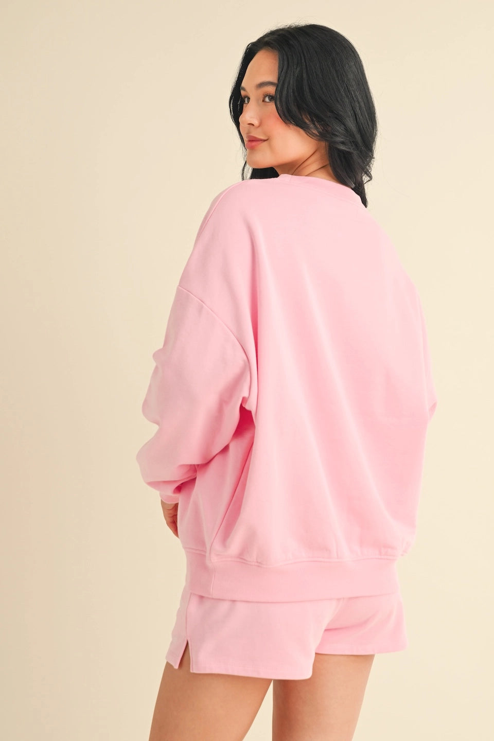 Malibu Athletic Club Crewneck Sweatshirt in Pink